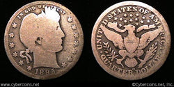 1895-O Barber Quarter, Grade= G