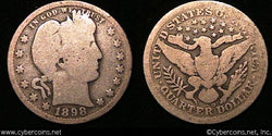 1898-O Barber Quarter, Grade= G