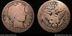 1901-O Barber Quarter, Grade= G