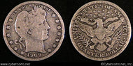 1909-D Barber Quarter, Grade= VG