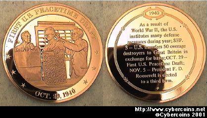 World War II - first US peacetime draft .......