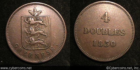 Guernsey, 1830, F/VF, KM2 - 4 doubles. A little