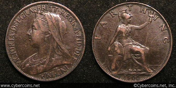 Great Britain, 1900, 1 farthing, XF+, KM788.2