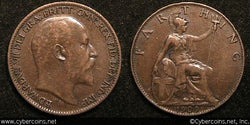 Great Britain, 1909, 1 farthing, XF+, KM792
