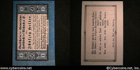 Austrian notgeld, Haibach, 50 Heller, UNC.