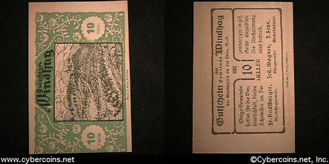 Austrian notgeld, Windhag, 10 Heller, UNC.