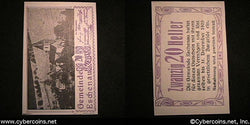 Austrian notgeld, Eschenau, 20 Heller, UNC.