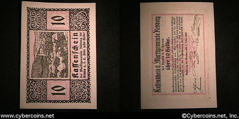 Austrian notgeld, Kassenschein, 10 Heller, UNC.