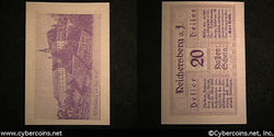 Austrian notgeld, Reichersberg, 20 Heller, UNC.