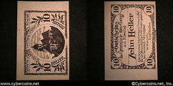 Austrian notgeld, Wartberg, 10 Heller, UNC.