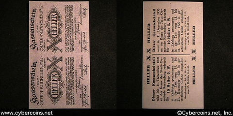 Austrian notgeld, Korneuburg, 10 Heller, UNC.