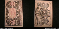 Austrian notgeld, Kassenschein, 20 Heller, UNC.