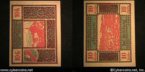 Austrian notgeld, Neumarkt, 10 Heller, UNC.