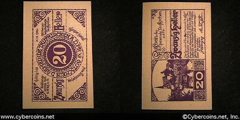 Austrian notgeld, Taufkirchen, 20 Heller, UNC.