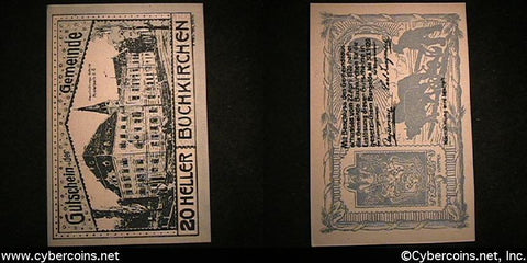 Austrian notgeld, Buchkirchen, 20 Heller, UNC.
