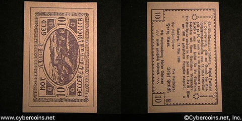 Austrian notgeld, Lasberg, 10 Heller, UNC.