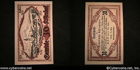 Austrian notgeld, Koftendorf, 30 Heller, UNC.