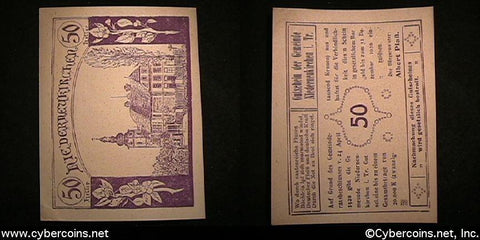 Austrian notgeld, Neiderneukirchen, 50 Heller,