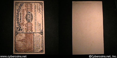 Austrian notgeld, Gossam, 10 Heller, UNC.