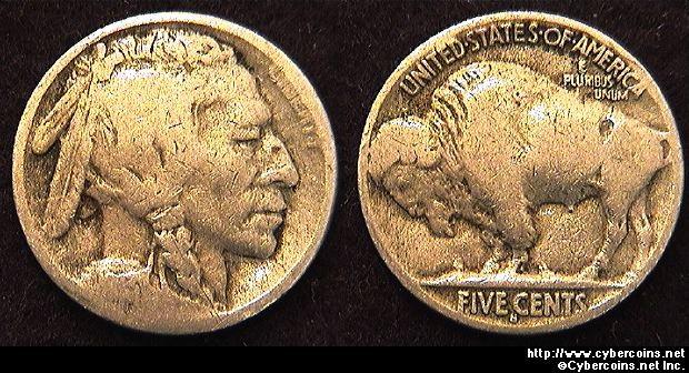 1913-S Var 2 Buffalo Nickel, Grade= G/VG