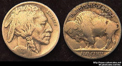 1921-S  Buffalo Nickel, Grade= F/VG