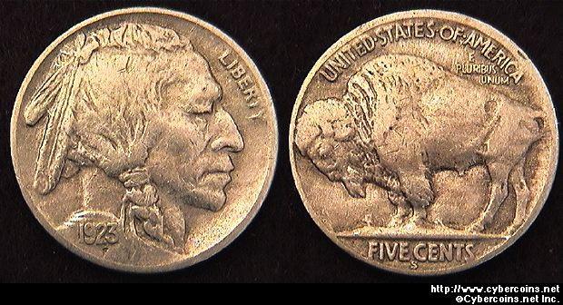 1923-S Buffalo Nickel, Grade= XF