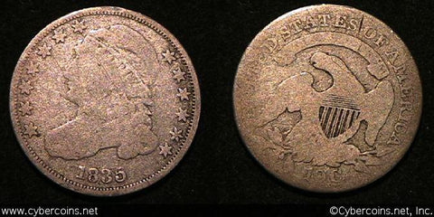 1835  Bust Dime, Grade=  VG/G