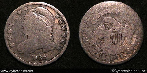 1835  Bust Dime, Grade=  G/AG