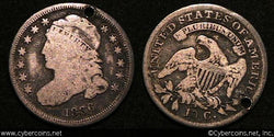 1836  Bust Dime, Grade=  VG