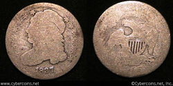 1837 Bust Dime, Grade= AG