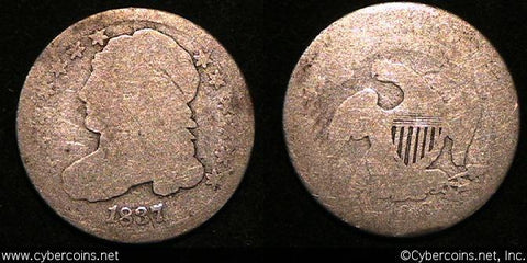 1837 Bust Dime, Grade= AG