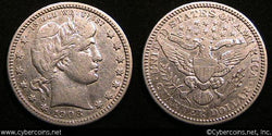 1908-D Barber Quarter, Grade= VF