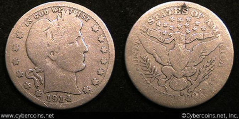 1914S Barber Quarter, Grade=G
