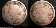 1858 small date, Canada 5 cent, KM2, G -