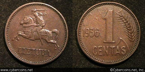 Lithuania, 1936, Centas, KM79, XF/AU - toned.