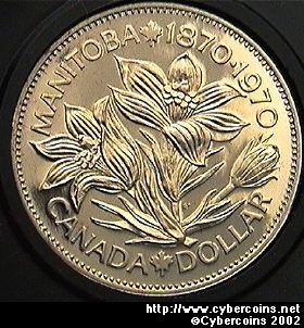 1970, Manitoba (Nickel 32mm) KM78 MS63