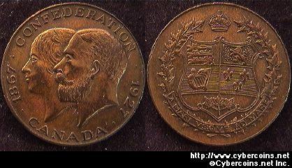 1927 Canadian Medal for the Confederation. AU