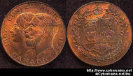 1927 Canadian Medal for the Confederation. UNC-