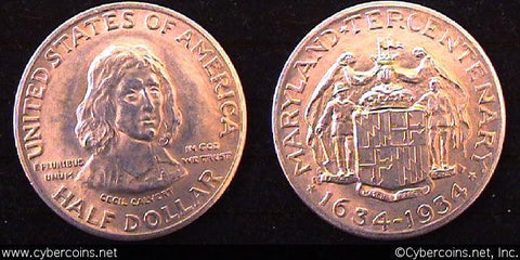 1934  Maryland Tercentenary Comm Half  MS63