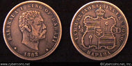 1883 Hawaiin Comm Quarter  XF