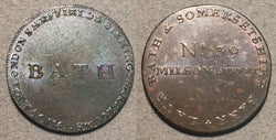 Bath in Somersetshire Conder token. 1 D&H 28. UNC