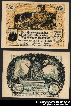 Germany notgeld, Frankenhauser, 50 Pfennig