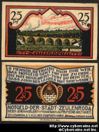 Germany notgeld, Zeulenroda, 25 Pfennig, UNC