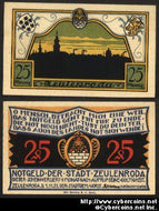 Germany notgeld, Zeulenroda, 25 Pfennig, UNC