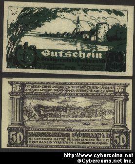 Austrian notgeld, Pochlarn, 50 Heller, UNC.