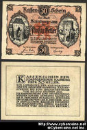 Austrian notgeld, Hainburg, 50 Heller, UNC