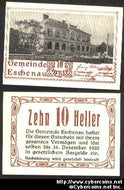 Austrian notgeld, Eschenau, 10 Heller, UNC