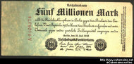 Germany, 1923, 5 Millionen Marks, P #95, XF.
