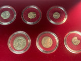 "The First Days of Christmas" , authentic ancient 6 coin set in beautiful wood box