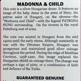 Hungary, 1639, Denar, excellent condition. Madonna and Child